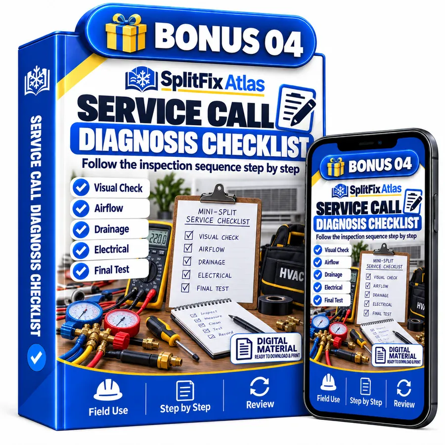Bonus 4 mockup — MINI-SPLIT DIAGNOSIS CHECKLIST